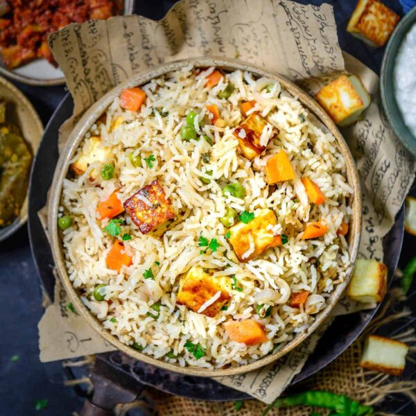 Rice items-Paneer pulao-Adinath