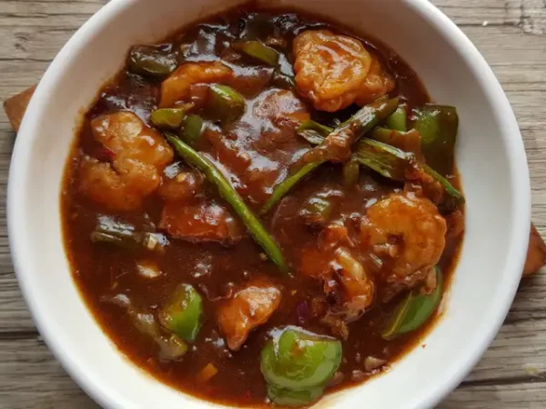 Chinese starter(non veg)-Chilly prawn gravy-Hotel Majestic